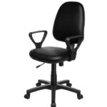 Silla de oficina Rudy alta ovalina color negro