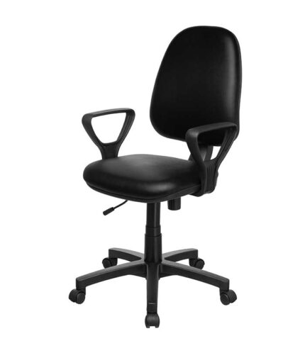 Silla de oficina Rudy alta ovalina color negro