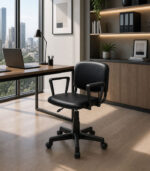 Silla de oficina ISO tapizada en ecocuero color negro - Imagen 2