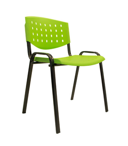 Silla apilable fija plástica calada variedad de colores