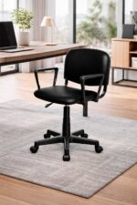 Silla para pc ISO tapizada en ecocuero color negro - Imagen 2