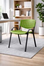 Silla apilable fija plástica calada variedad de colores - Imagen 2