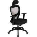 Silla de oficina Citis con apoyacabeza color negro