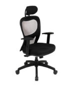 Silla de oficina Citis con apoyacabeza color negro