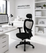Silla de oficina Citis con apoyacabeza color negro - Imagen 2
