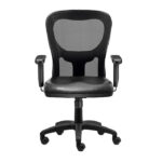 Silla de oficina Citiz tapizada en ecocuero color negro