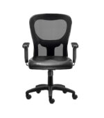 Silla de oficina Citiz tapizada en ecocuero color negro