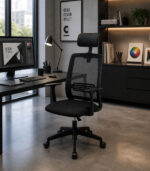 Silla de oficina Mint con apoyacabeza color negro - Imagen 2
