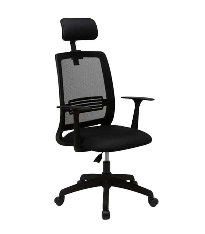 silla-de-oficina-mint-con-apoyacabeza Silla de oficina Mint con apoyacabeza color negro - Imagen 1